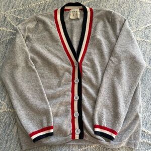 Gray Cashmere mini cardigan sweater